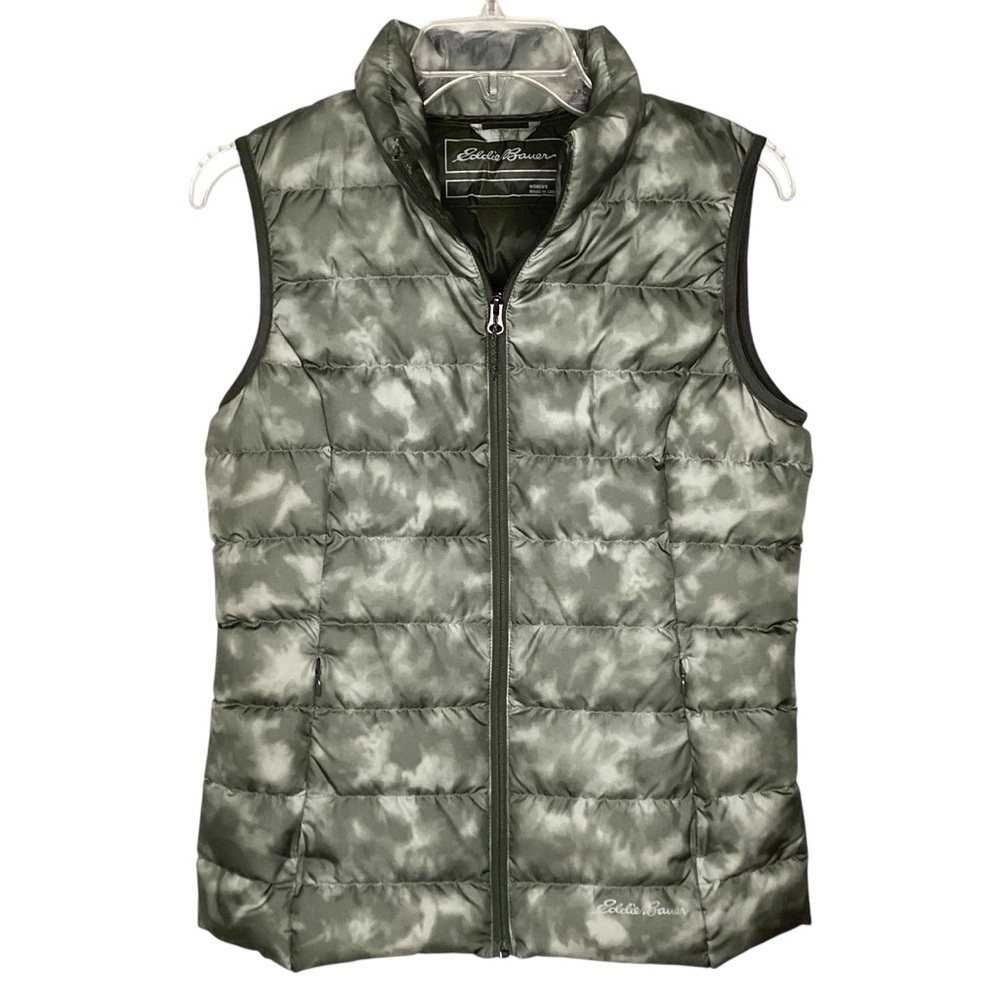 Eddie Bauer CirrusLite Goose Down Puffer Vest Green Size Small EUC